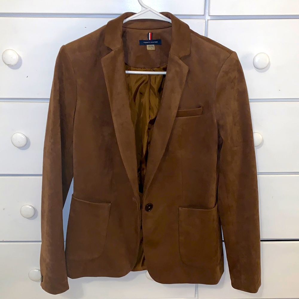 Nearly New Tommy Hilfiger Brown Sueded Blazer
